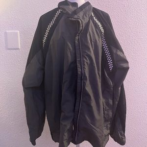 Unisex Grey Lightweight Checkered Windbreaker